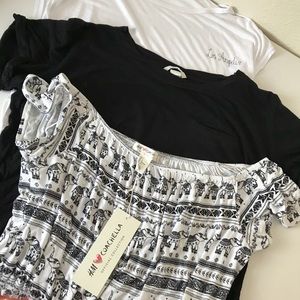 3 H&M crop tops package